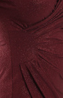 Bordowa midi  sukienka z brokatem GLIMMER  plus size