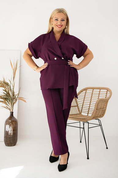 Śliwkowy komplet FELICITA – kobiecość i styl w wersji premium