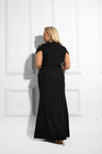 Czarna wieczorowa sukienka maxi DIVINA ROYALE PLUS SIZE