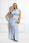 Błękitna elegancka sukienka wieczorowa DIVINA ROYALE Plus Size – efekt premium