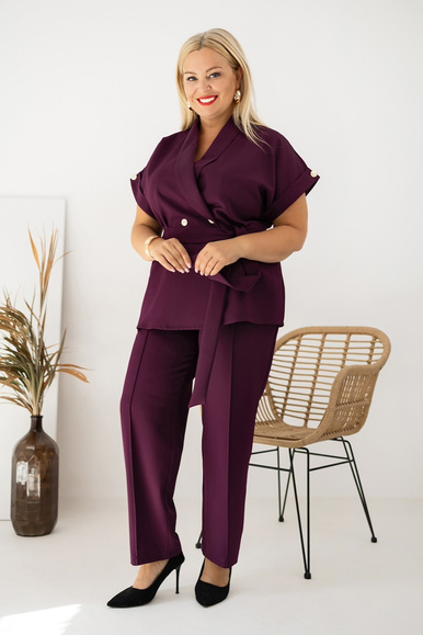 Śliwkowy komplet FELICITA – kobiecość i styl w wersji premium