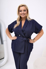 Granatowy komplet FELICITA – szyk i komfort dla kobiet plus size