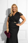 Czarna wieczorowa sukienka maxi DIVINA ROYALE PLUS SIZE