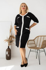 Czarna ołówkowa sukienka EMILY – klasyczna elegancja w dużym rozmiarze