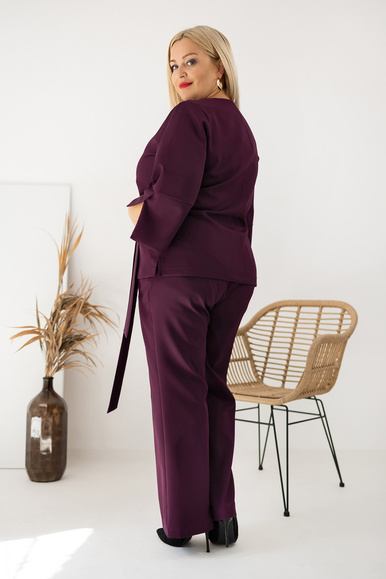 Śliwkowy komplet LUXARIA plus size – elegancja w dużym rozmiarze