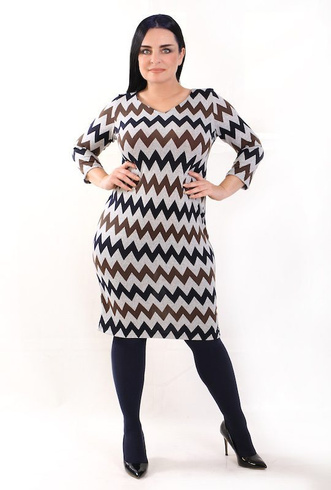 Sukienka sweterkowa Celestia PLUS SIZE, Wzór 4