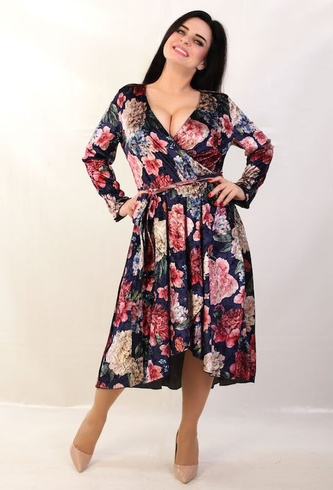 Sukienka DOLORES Plus Size, mix kolorów, wzór