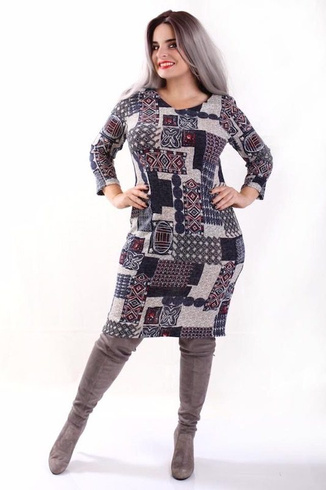 Sukienka sweterkowa Wiktoria, Plus Size