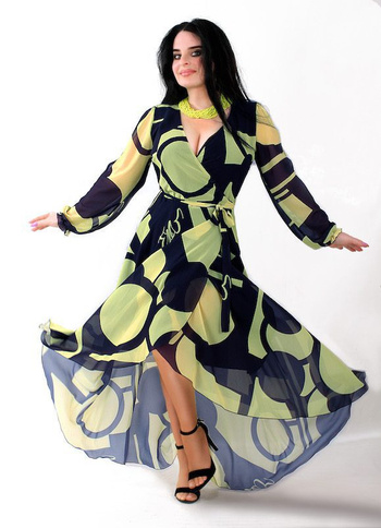 Szyfonowa sukienka WIKTORIA Plus Size wzór 31