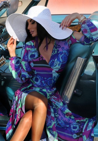 Szyfonowa sukienka WIKTORIA Plus Size wzór41