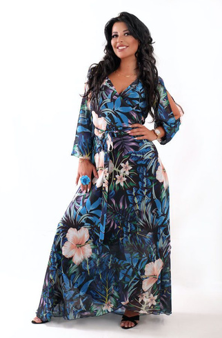 Szyfonowa sukienka WIKTORIA Plus Size wzór 5