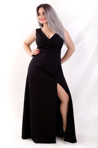 Czarna sukienka ATENA PLUS SIZE