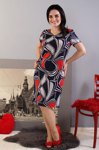 Sukienka maskująca niedoskonałości Plus Size wzór 51