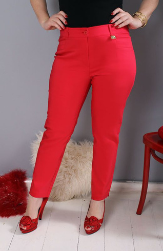 Czerwone eleganckie spodnie BAŚKA