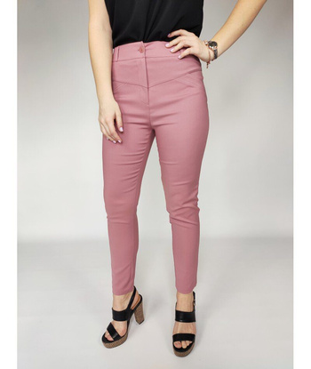 PROMOCJA Eleganckie i wyszczuplające spodnie cygaretki w kolorze brudnego różu - ANIA