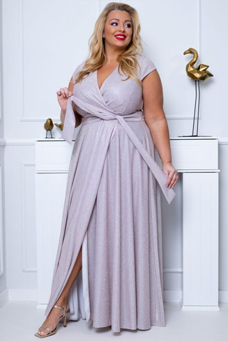 Ekskluzywna suknia wizytowa - NATALIA DIAMOND champagne