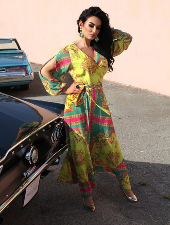 Szyfonowa sukienka WIKTORIA Plus Size wzór 43