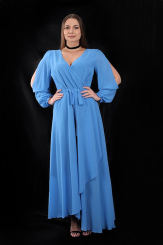 Szyfonowa sukienka WIKTORIA, wzór 52