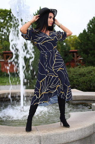 Szyfonowa kopertowa sukienka LAURA wzór 28