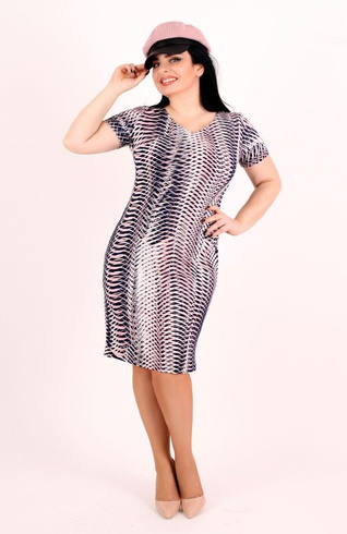 Dzianinowa prosta sukienka Guma Plus Size wzór 10