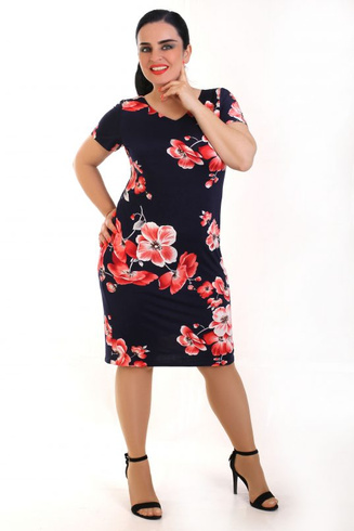 Sukienka maskująca niedoskonałości , Plus Size wzór 4