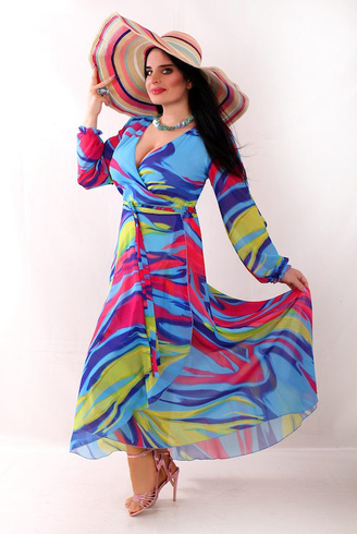 Szyfonowa sukienka WIKTORIA Plus Size wzór 32