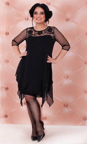 Czarna sukienka Marietta Plus Size
