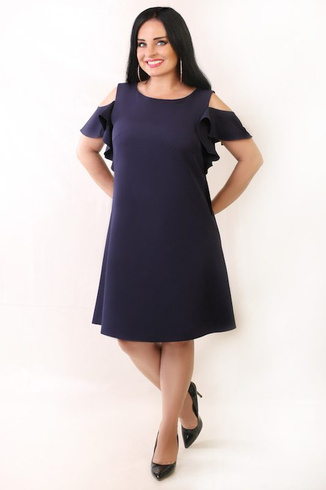 Granatowa Sukienka Fabiani PLUS SIZE