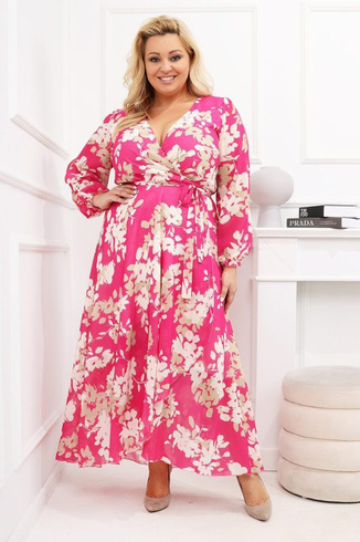 Szyfonowa sukienka WIKTORIA Plus Size wzór 63