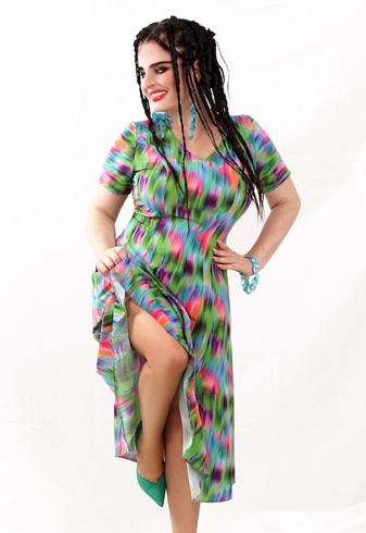 Rozkloszowana sukienka - Nela, wzór 17