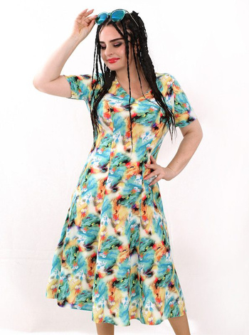 Rozkloszowana sukienka - Nela, wzór 14