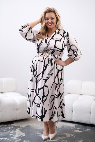 DARIA Lineart – beżowa w czarne szkice