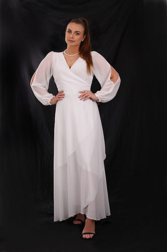 Szyfonowa sukienka WIKTORIA, wzór 51