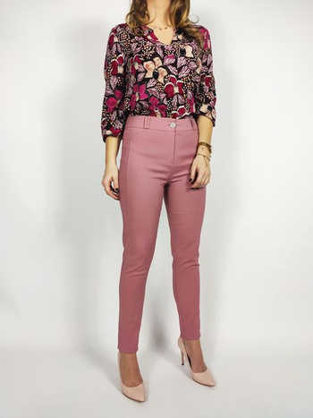 PROMOCJA Brudny róż eleganckie i wyszczuplające spodnie NADIA